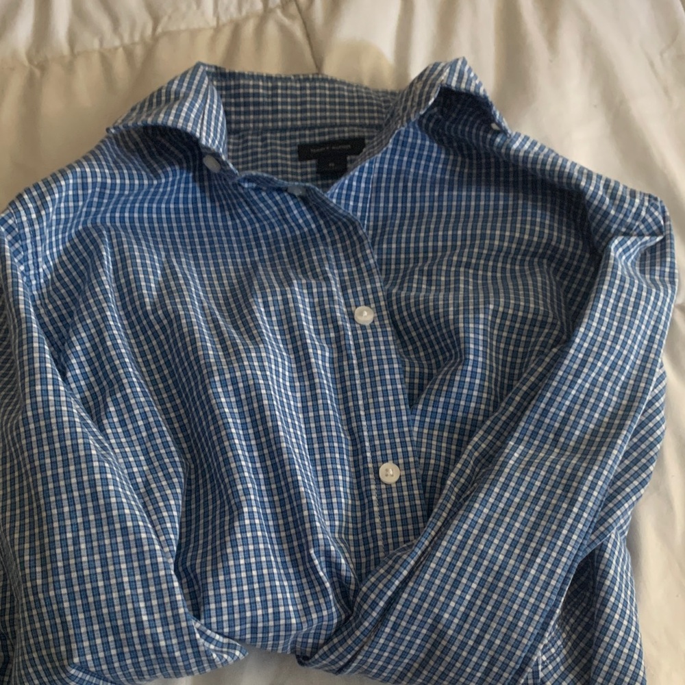 Tommy Hilfiger Blue and White Plaid kids Shirt